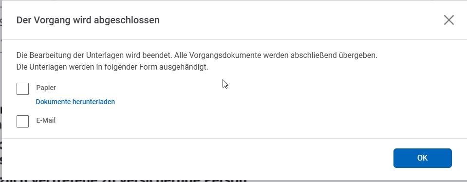 Vorgang abschließen letzter Schritt